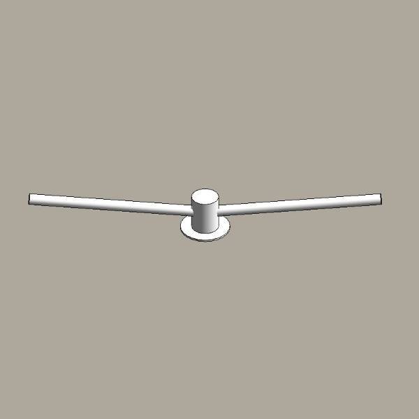 Steel column outreach brackets - twin arm 