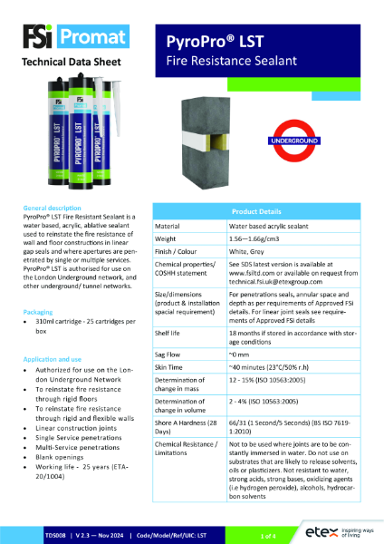 TDS008 - V2.3 - PyroPro LST - Nov 2024