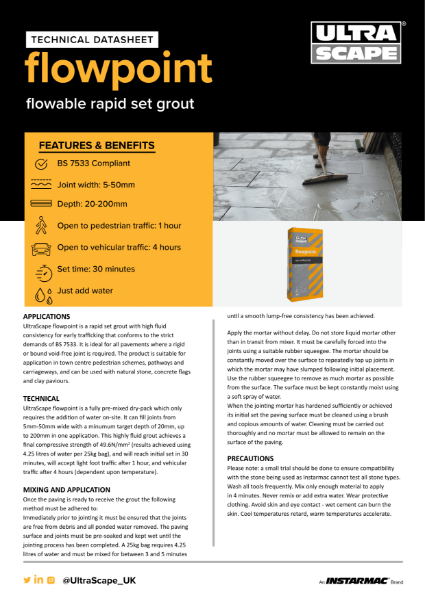 Flowpoint Technical Datasheet