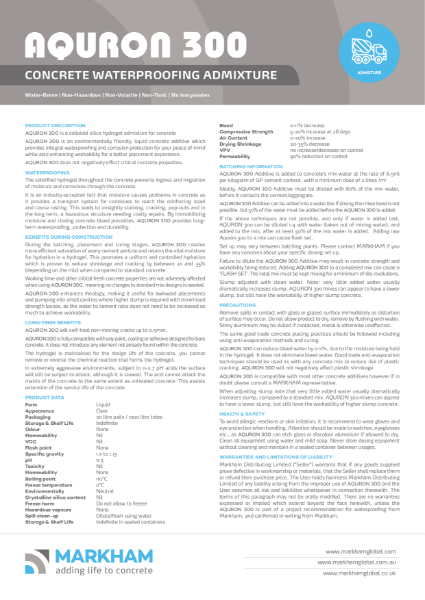 AQURON 300 Technical Data Sheet