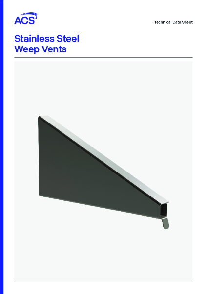 Non-Combustible Weep Vent Datasheet