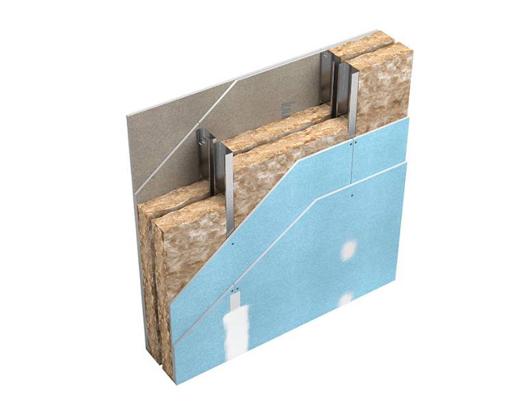Knauf Twin Wall Isolator System 92C 550 wide double-layer