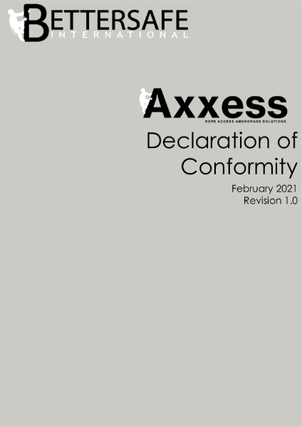 AxxessAbseil Declaration of Conformity
