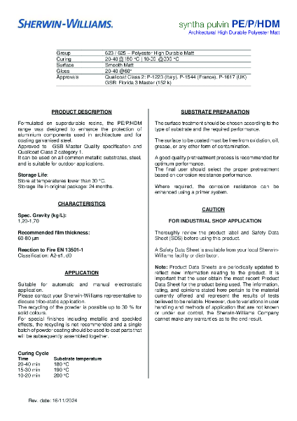 SP Matt Class 2 GSB Florida 3 - Data Sheet
