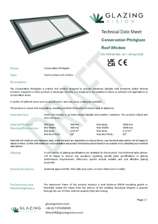 (DRAFT) Conservation Pitchglaze Data Sheet