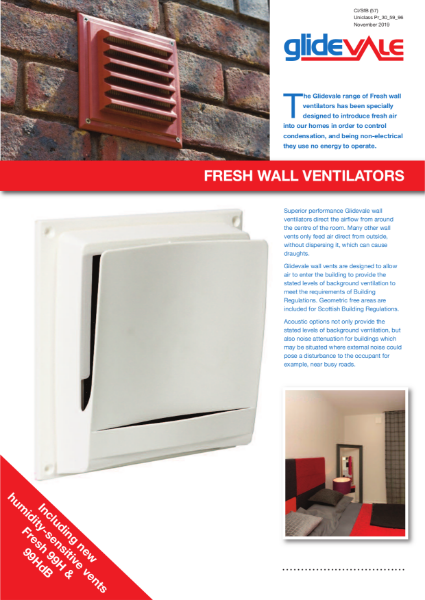 Glidevale Protect Fresh Wall Ventilators