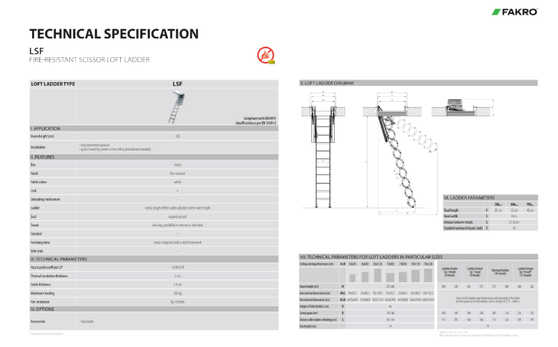 Fakro Loft Ladder Specification