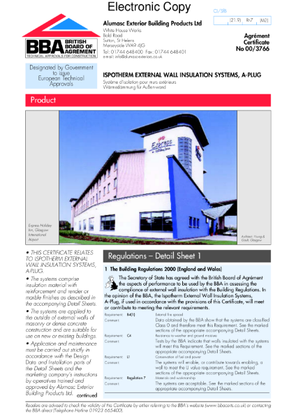 00/3766 Ispotherm external wall insulation systems