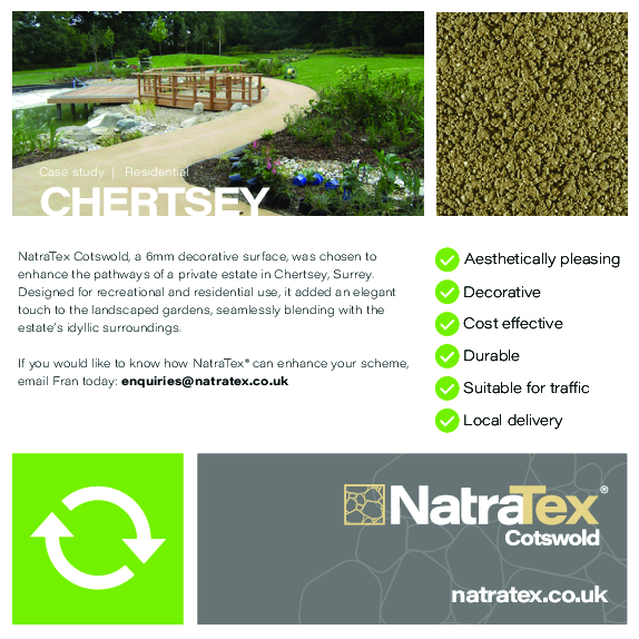 NatraTex Cotswold - Landscaped garden pathways.