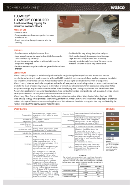 Data Sheet: Flowtop