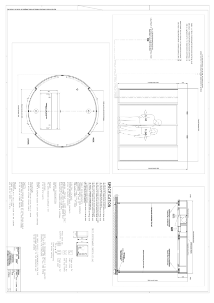 GEZE Slimdrive SCR curved sliding door example detail (inc air curtain)