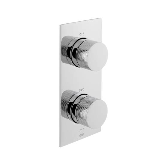 Knurled Accents Thermostatic Tablet Shower Valve | TAB-148/2-CPK