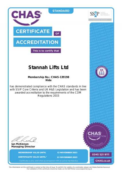 CHAS – Contractors Health and Safety Assessment Scheme SSIP