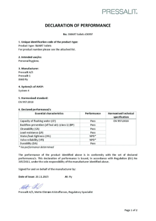 DECLARATION OF PERFORMANCE