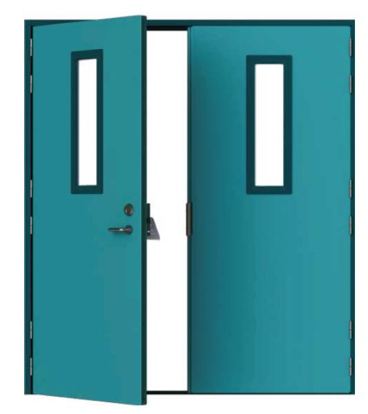 M2M2 steel security / fire single door set