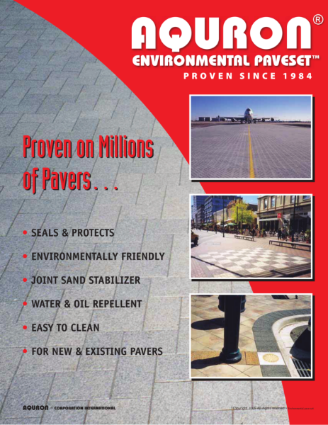 AQURON ENVIRONMENTAL PAVESET Brochure