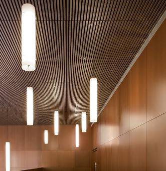 Derako® Solid Wood Linear Ceilings - Solid and veneered wood ceiling system