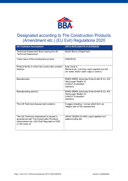 UK Technical Assessment (UKTA)