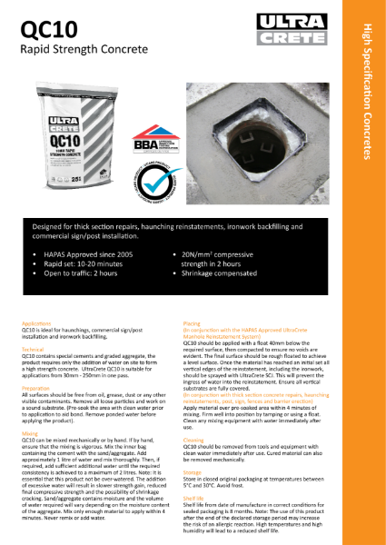 QC10 Technical Datasheet