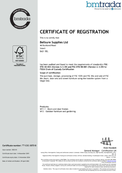 FSC Chain of Custody Certification 