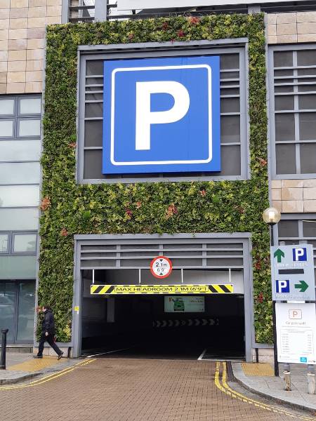 INTU car park living walls and green infrastructure, Milton Keynes