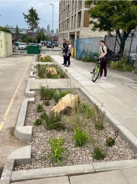 Green-tech supplies custom bioretention soil to experimental city centre rain garden