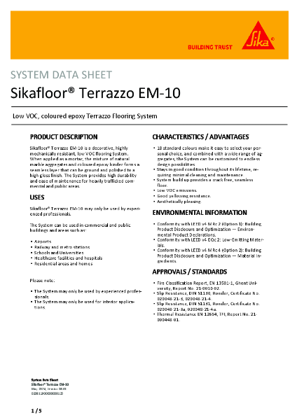 Sikafloor® Terrazzo EM-10