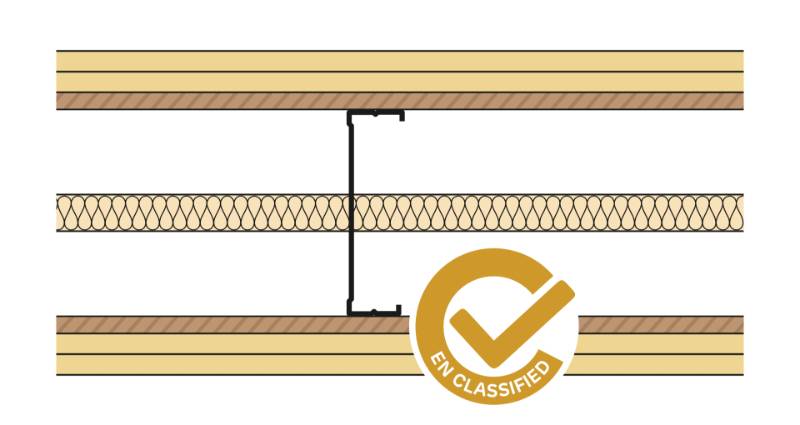 Siniat Single Frame Metal Stud Partition CS14R-215Un12Ply-25G - Metal Stud Partitioning