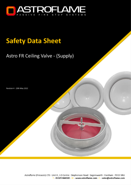 Astro FR Ceiling Valve Supply (SDS)