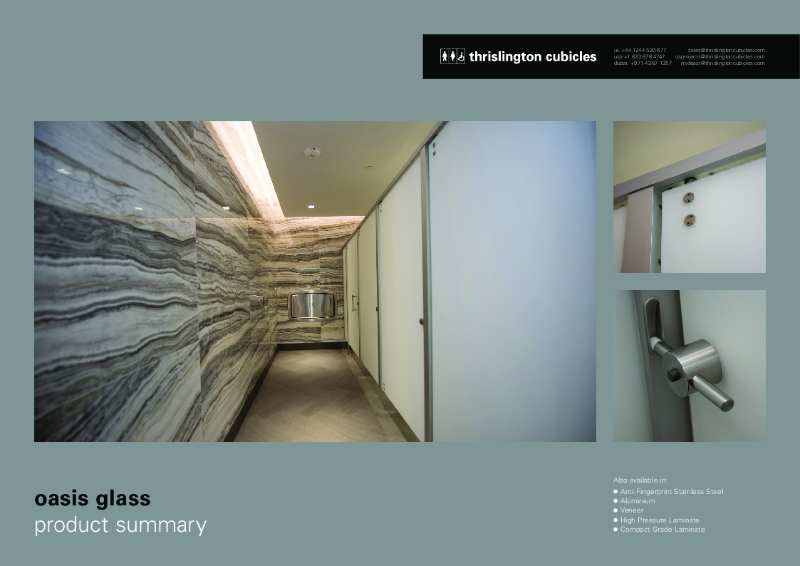 Oasis Glass-Product Summary-Thrislington