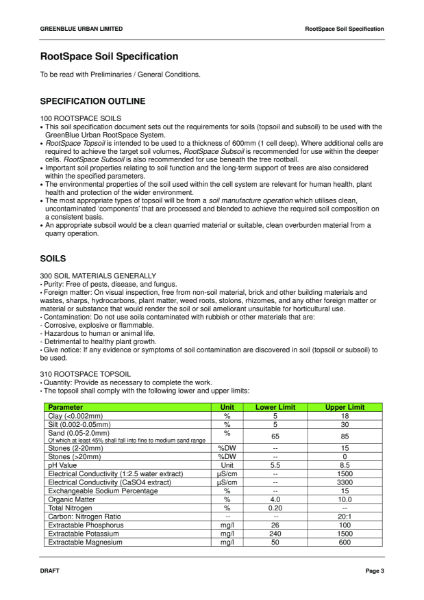 RootSoil 20 - Specification