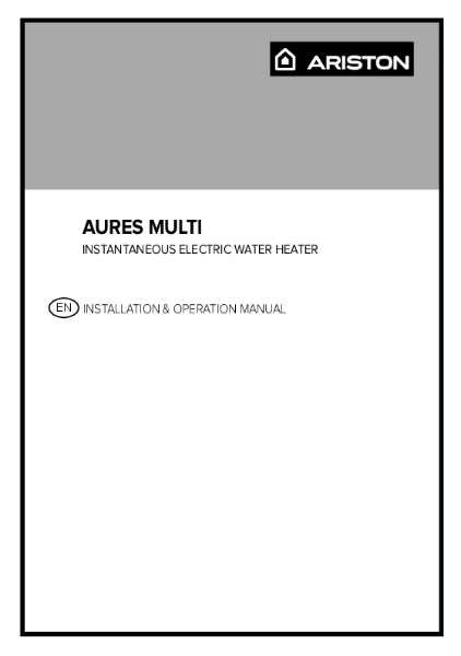 ARISTON Aures Multi - Installation Manual