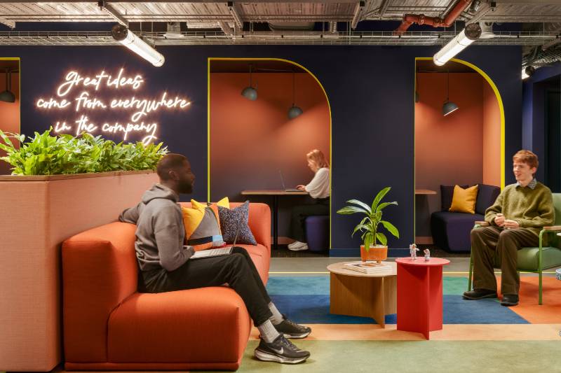 Pushing creative boundaries with bespoke Acoufelt designs at Adobe London Head office.