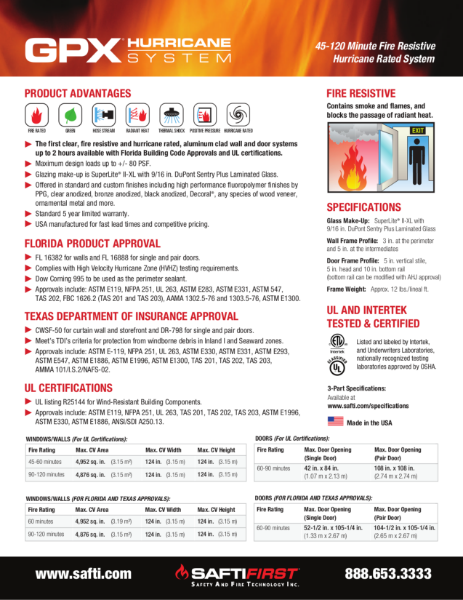 GPX® Hurricane System Data Sheet