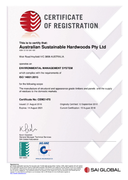 Environmental Management System - Compliance with ISO 14001:2105