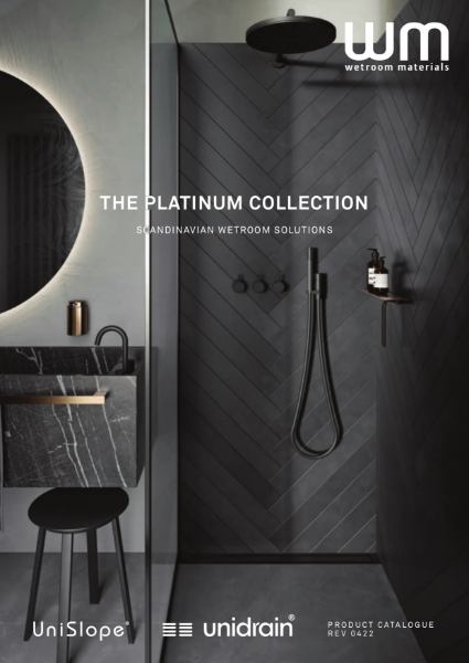 WM Wetroom Materials - The Platinum Collection.  Exclusive Range of Wet room Kits, Wet room Drains and Foundation Materials.