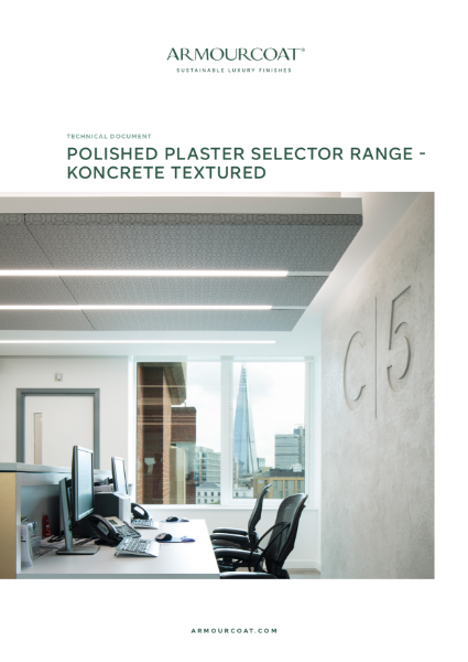 Armourcoat Polished Plaster Koncrete Textured - Technical Document