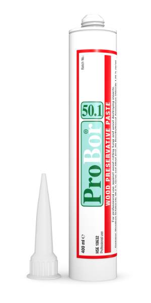 ProBor 50.1 - High Strength Dual Purpose Wood Preservative Paste, for Woodworm, Dry and Wet Rot Treatment, Low Odour Formulation