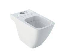 Geberit iCon Square Floor-Standing WC For Close-Coupled Exposed Cistern, Washdown, Shrouded, Rimfree