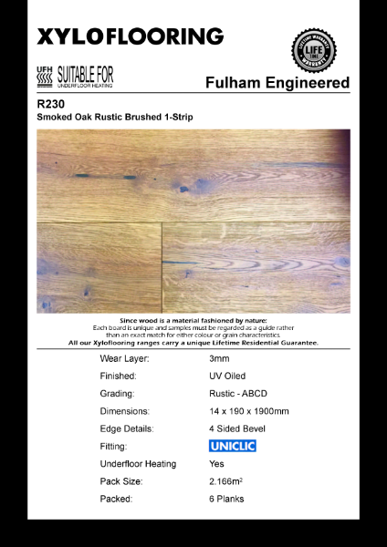 Xylo Flooring  - R230 Data Sheet