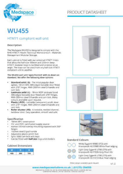 WU455 - HTM71 Compliant Wall Unit