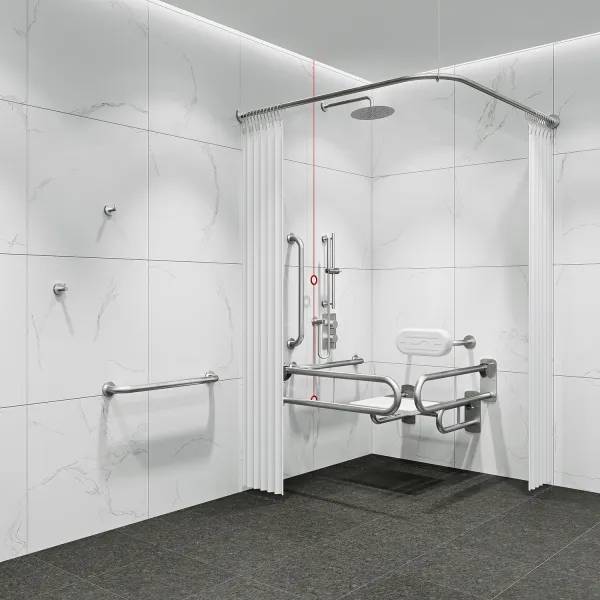 BC5083-SCC_A Dolphin Flanged Doc M Shower Set