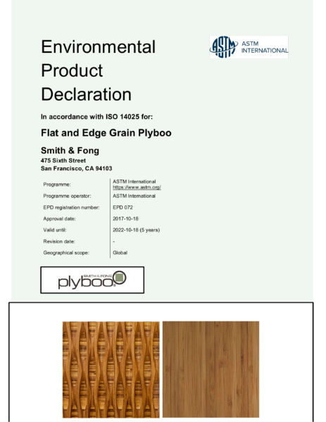 Environmental Product Declaration