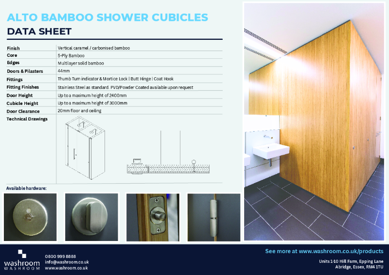 Alto Bamboo Shower Cubicles