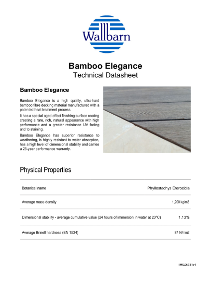Datasheet - Bamboo Elegance