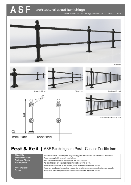 ASF Sandringham Cast Iron Post