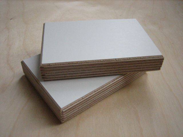 White Melamine Birch Plywood - Decorative board 