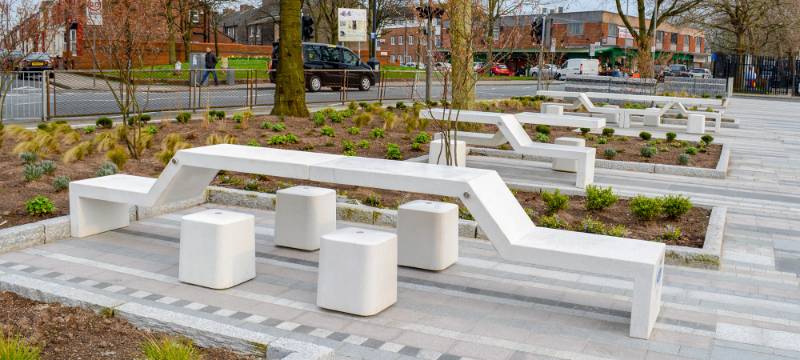 Concrete Seating & Picnic Tables for Tiber Square Liverpool