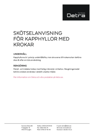 Detra skötselanvisning 30