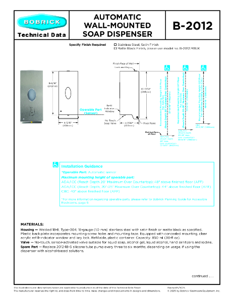 Technical Data Sheet B-2012